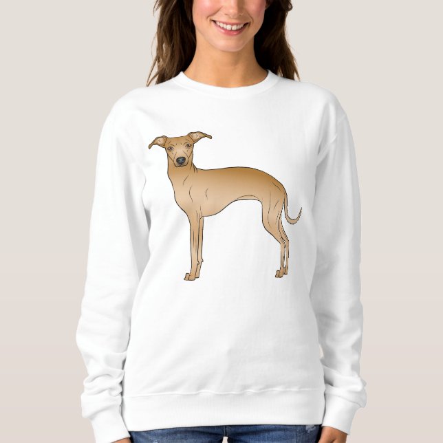 Sudadera Ilustracion Personalizado de perro de Greyhound it (Anverso)