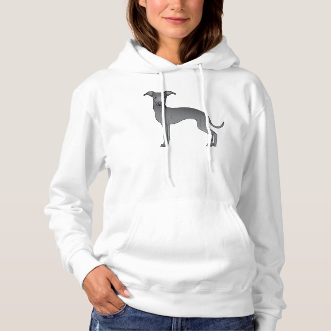 Sudadera Ilustracion Personalizado de perro de Greyhound it (Anverso)