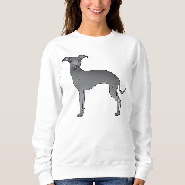 Sudadera Ilustracion Personalizado de perro de Greyhound it (Anverso)
