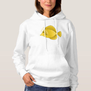 Sudadera Ilustracion personalizado de pescado tango amarill