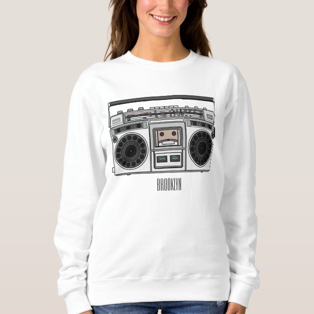 Sudadera Ilustracion personalizado de radio (Anverso)