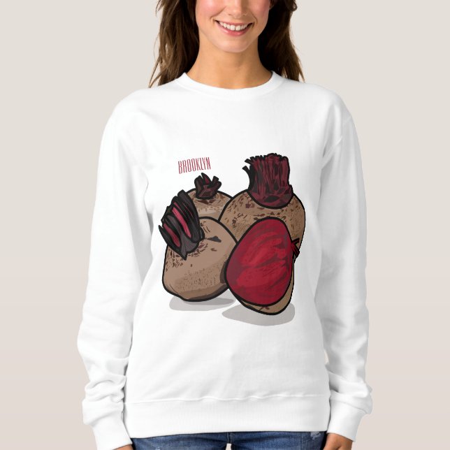 Sudadera Ilustracion personalizado de remolacha (Anverso)