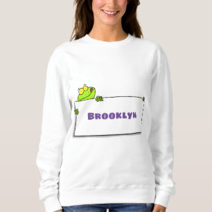 Sudadera Ilustracion personalizado de señas de rana verde s