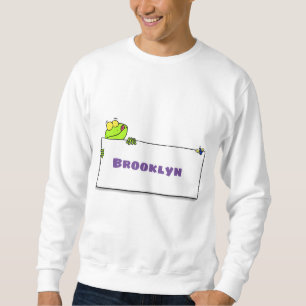 Sudadera Ilustracion personalizado de señas de rana verde s