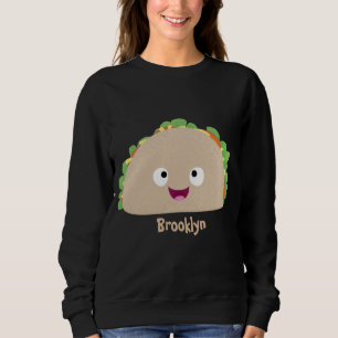 Sudadera Ilustracion personalizado de taco alegre sonriente