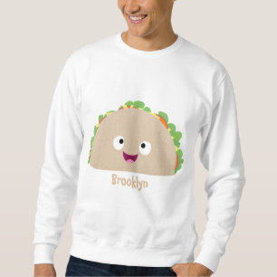 Sudadera Ilustracion personalizado de taco alegre sonriente