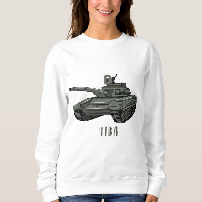 Sudadera Ilustracion personalizado de tanques (Anverso)