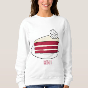Sudadera Ilustracion personalizado de tarta de terciopelo r