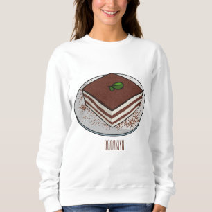 Sudadera Ilustracion personalizado de tarta de Tiramisu