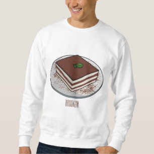 Sudadera Ilustracion personalizado de tarta de Tiramisu