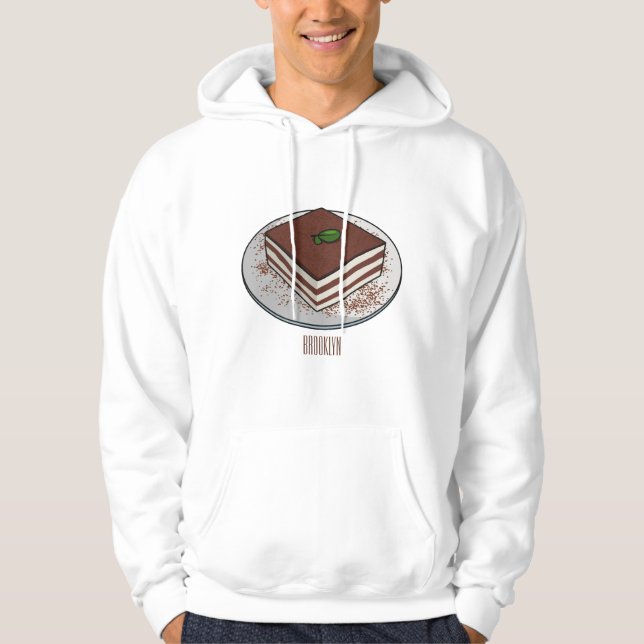Sudadera Ilustracion personalizado de tarta de Tiramisu (Anverso)