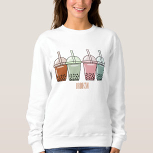 Sudadera Ilustracion personalizado de té de burbujas