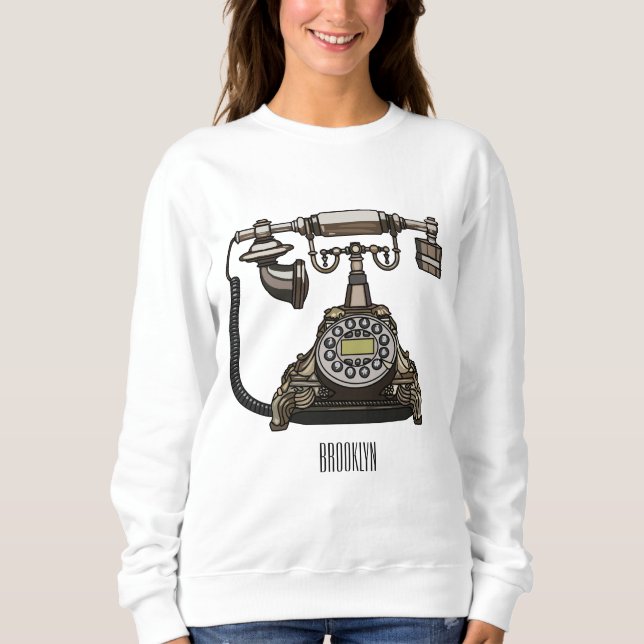 Sudadera Ilustracion personalizado de teléfono (Anverso)