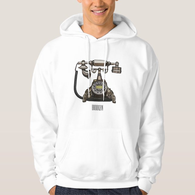 Sudadera Ilustracion personalizado de teléfono (Anverso)