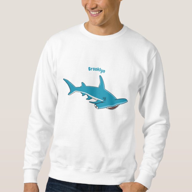 Sudadera Ilustracion personalizado de tiburón martillo (Anverso)