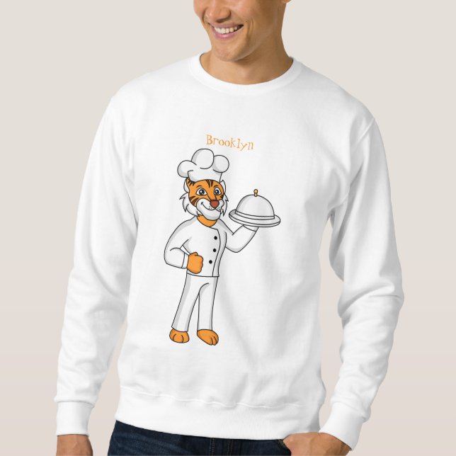 Sudadera Ilustracion personalizado de tigre gracioso (Anverso)