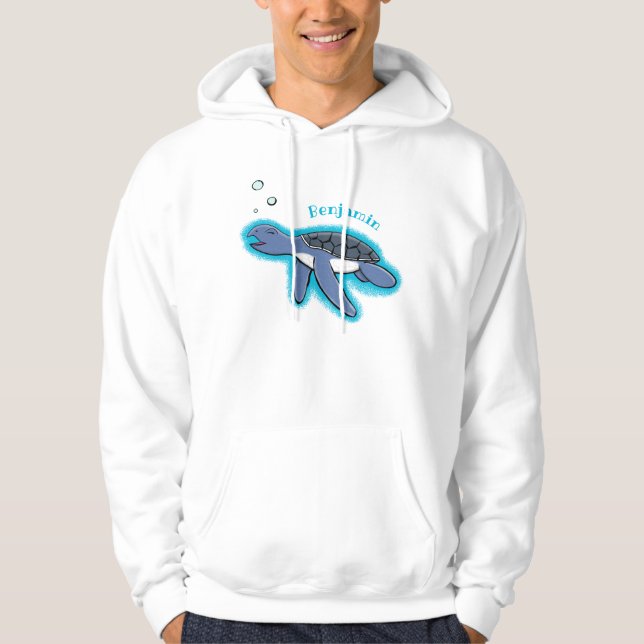 Sudadera Ilustracion personalizado de tortuga marina de beb (Anverso)