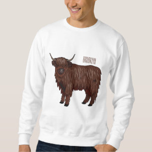 Sudadera Ilustracion personalizado de vaca de Highland