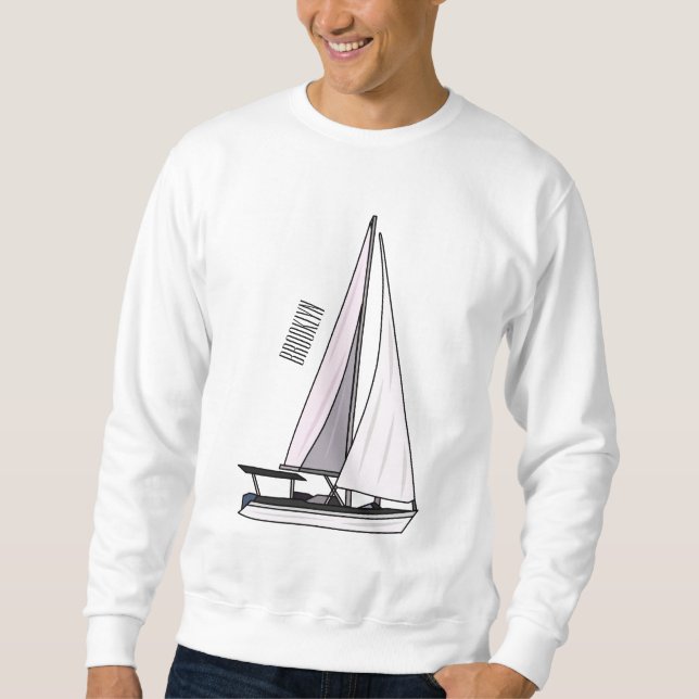 Sudadera Ilustracion personalizado de velero (Anverso)