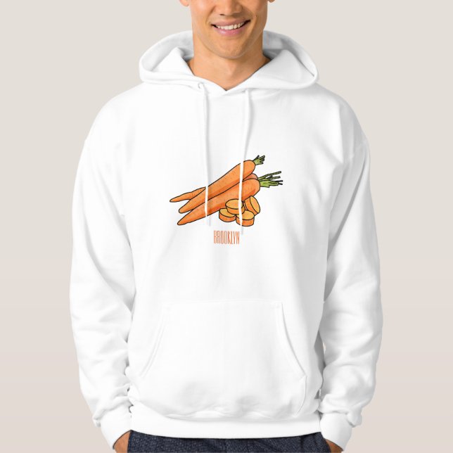 Sudadera Ilustracion personalizado de zanahoria (Anverso)