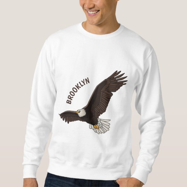 Sudadera Ilustracion personalizado del águila calva (Anverso)