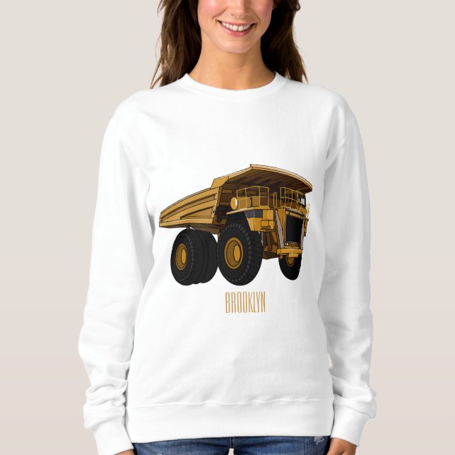Sudadera Ilustracion personalizado del camión de altura (Anverso)