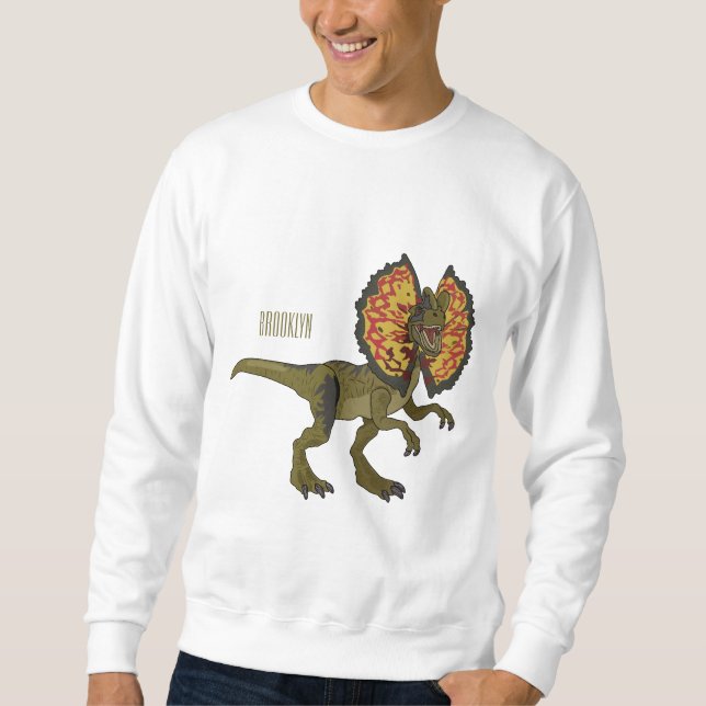 Sudadera Ilustracion personalizado Dilophosaurus (Anverso)