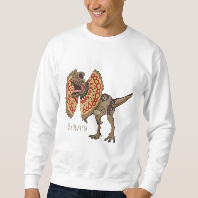 Sudadera Ilustracion personalizado Dilophosaurus (Anverso)