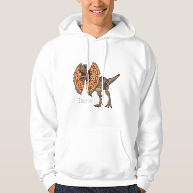 Sudadera Ilustracion personalizado Dilophosaurus (Anverso)