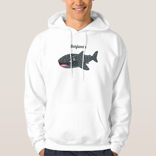 Sudadera Ilustracion personalizado feliz de tiburón ballena (Anverso)