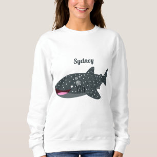Sudadera Ilustracion personalizado feliz de tiburón ballena