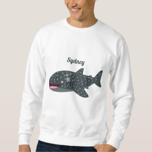 Sudadera Ilustracion personalizado feliz de tiburón ballena
