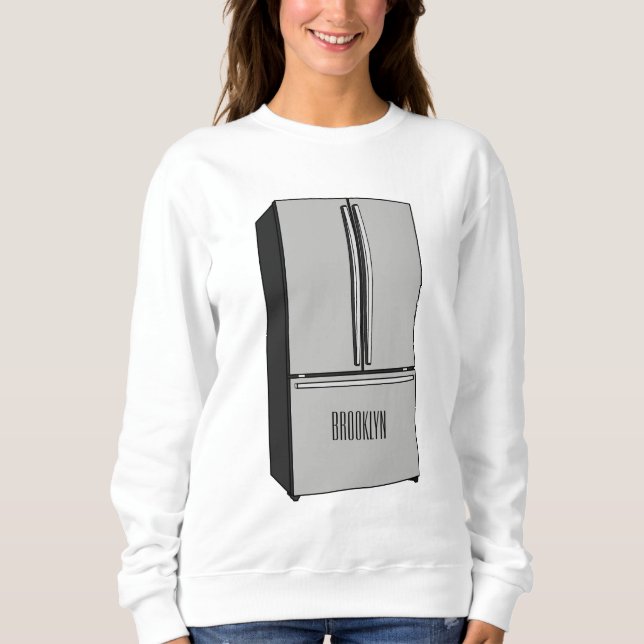 Sudadera Ilustracion personalizado frigorífico de puerta fr (Anverso)