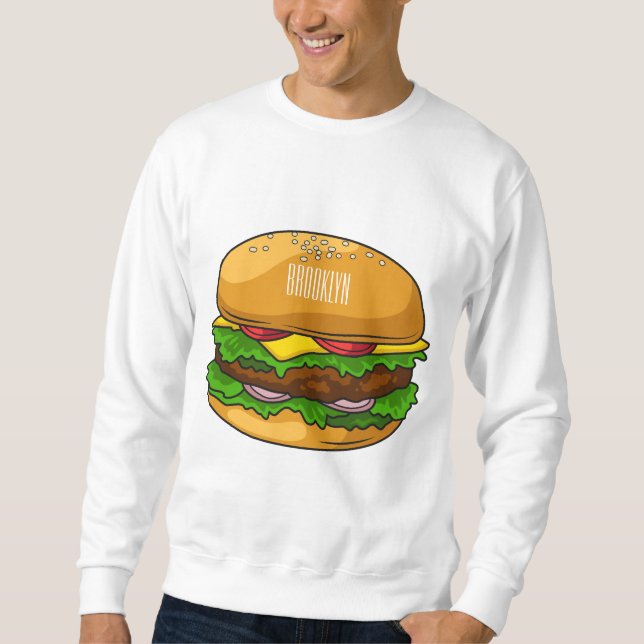 Sudadera Ilustracion personalizado Hamburger (Anverso)
