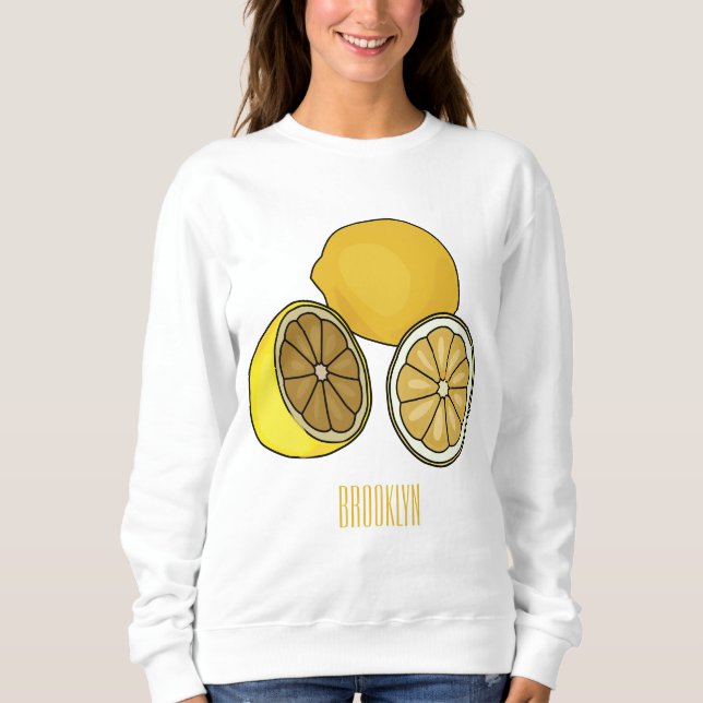 Sudadera Ilustracion personalizado limón (Anverso)