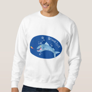 Sudadera Ilustracion personalizado pescador hambriento de b