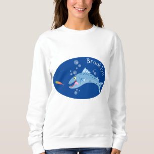 Sudadera Ilustracion personalizado pescador hambriento de b