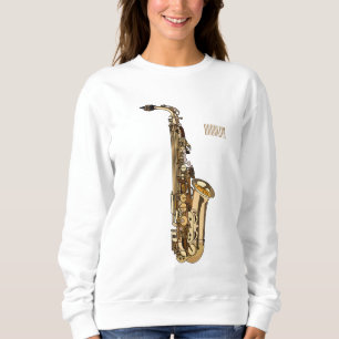 Sudadera Ilustracion personalizado saxofón
