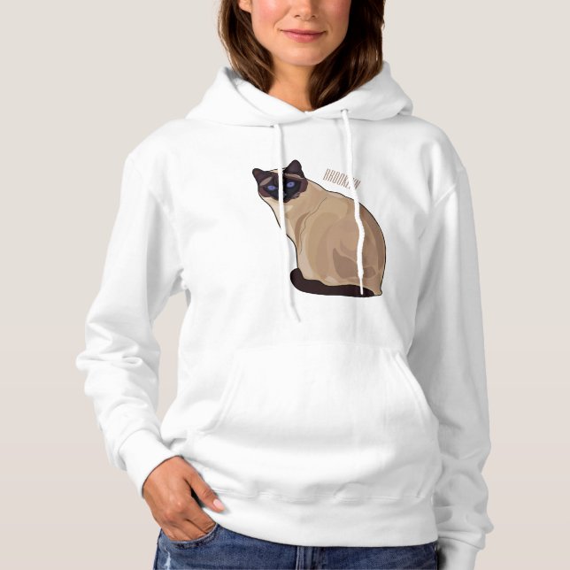 Sudadera Ilustracion personalizado siamés (Anverso)