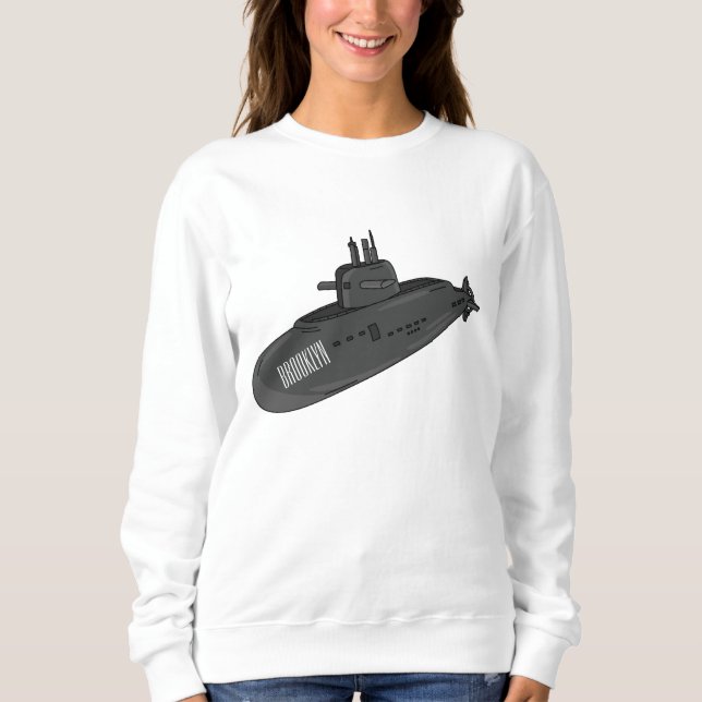 Sudadera Ilustracion personalizado submarino (Anverso)