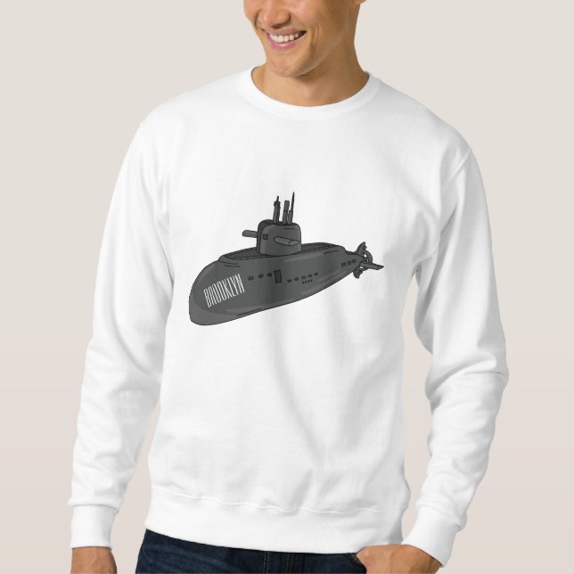 Sudadera Ilustracion personalizado submarino (Anverso)