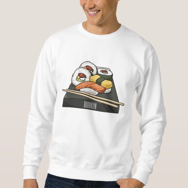 Sudadera Ilustracion personalizado Sushi (Anverso)