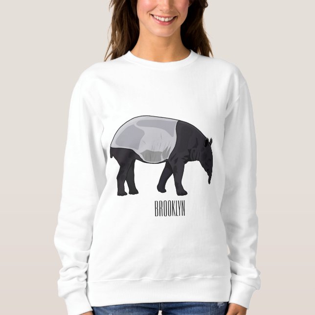 Sudadera Ilustracion personalizado Tapir (Anverso)