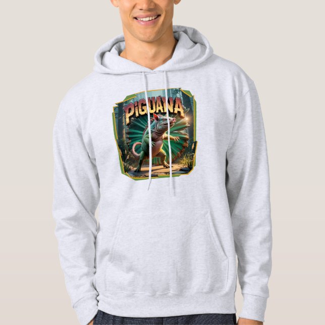 Sudadera Ilustracion Piguana Combo Creature Funny (Anverso)