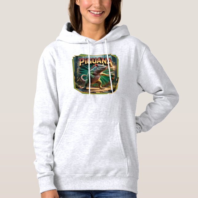 Sudadera Ilustracion Piguana Combo Creature Funny (Anverso)