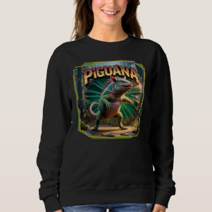 Sudadera Ilustracion Piguana Combo Creature Funny