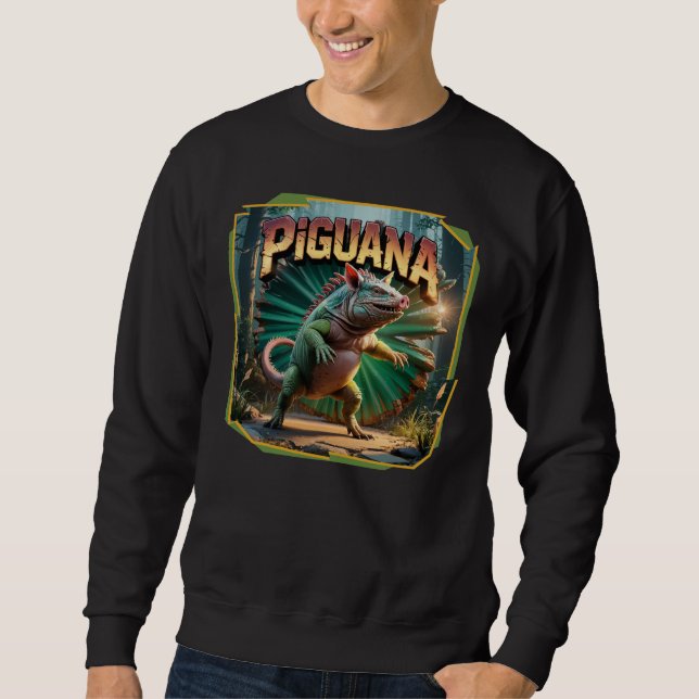 Sudadera Ilustracion Piguana Combo Creature Funny (Anverso)