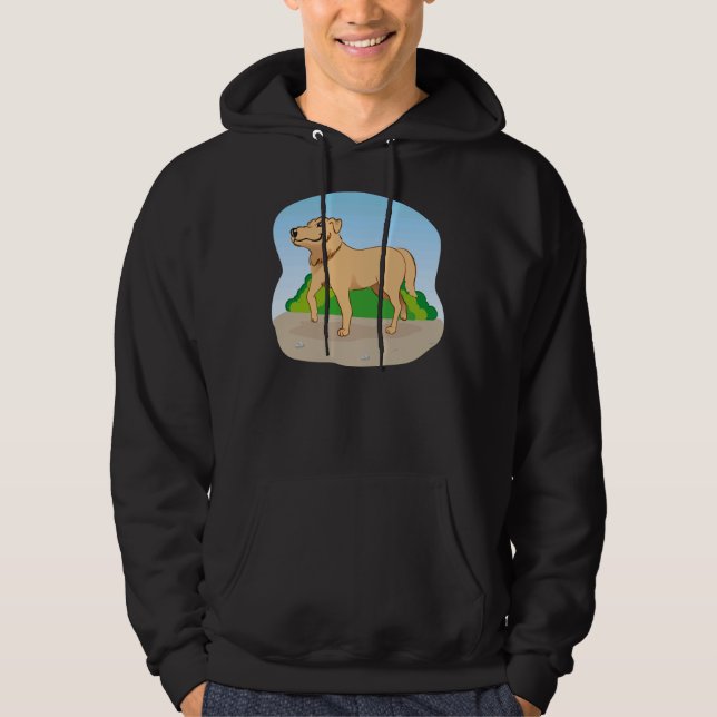 Sudadera Ilustracion representando a un perro labrador cami (Anverso)