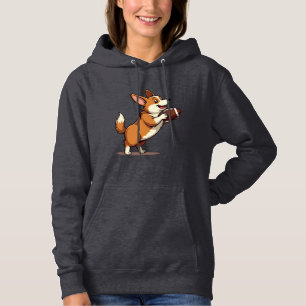 Sudadera Ilustración Retro Deportiva de Perro de Fútbol Cor