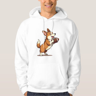 Sudadera Ilustración Retro Deportiva de Perro de Fútbol Cor
